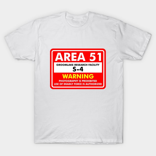 Area 51 Sign T-Shirt by Blade Runner Thoughts